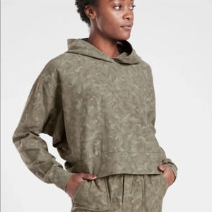 Athleta Cotton Farallon Printed Sweatshirt Size Medium